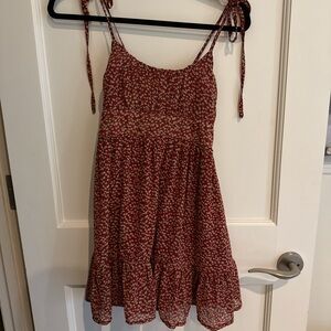 Princess Polly Red and white floral mini dress with adjustable straps